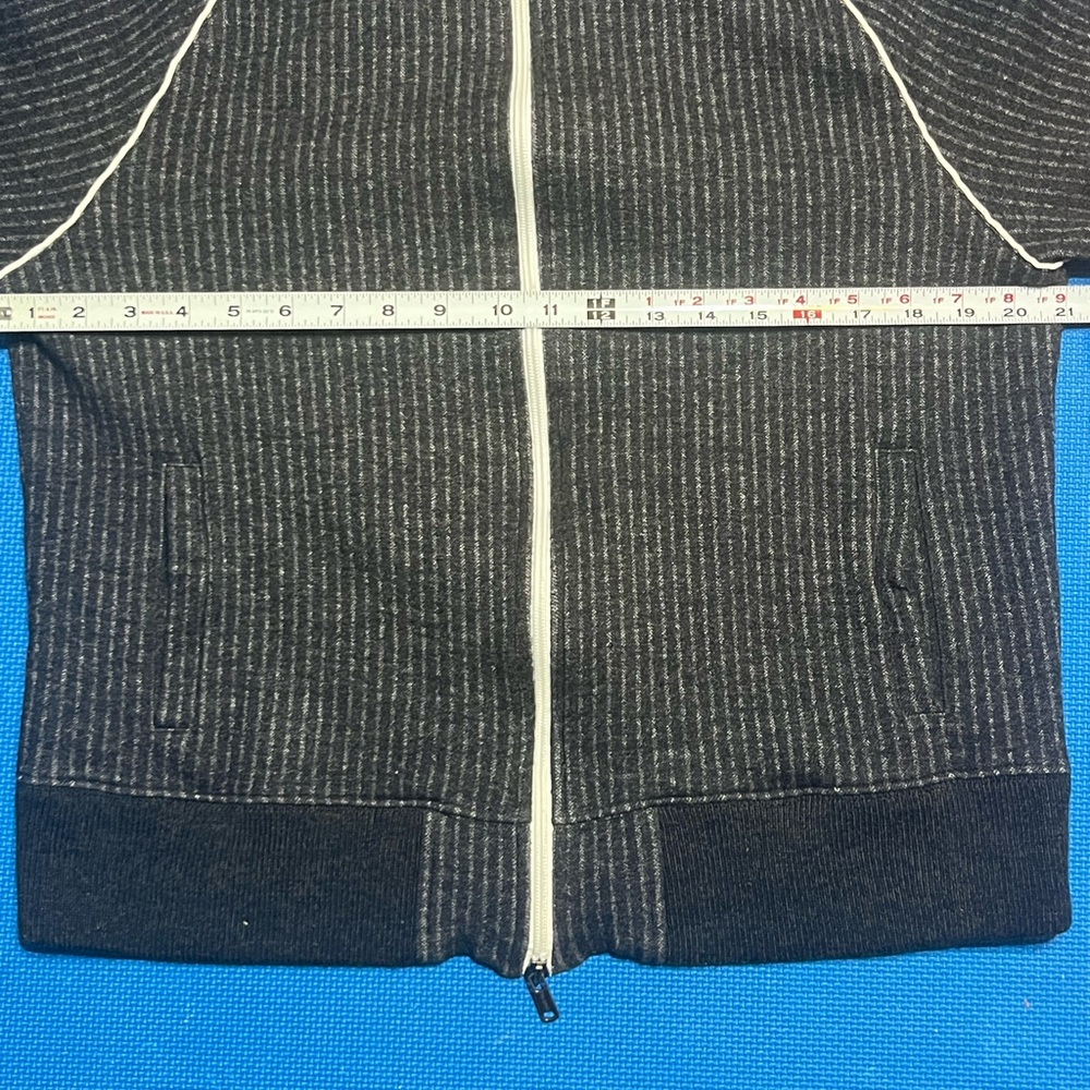 Todd Snyder Chalk Stripe Track Jacket Charcoal Medium - Picture 4 of 9